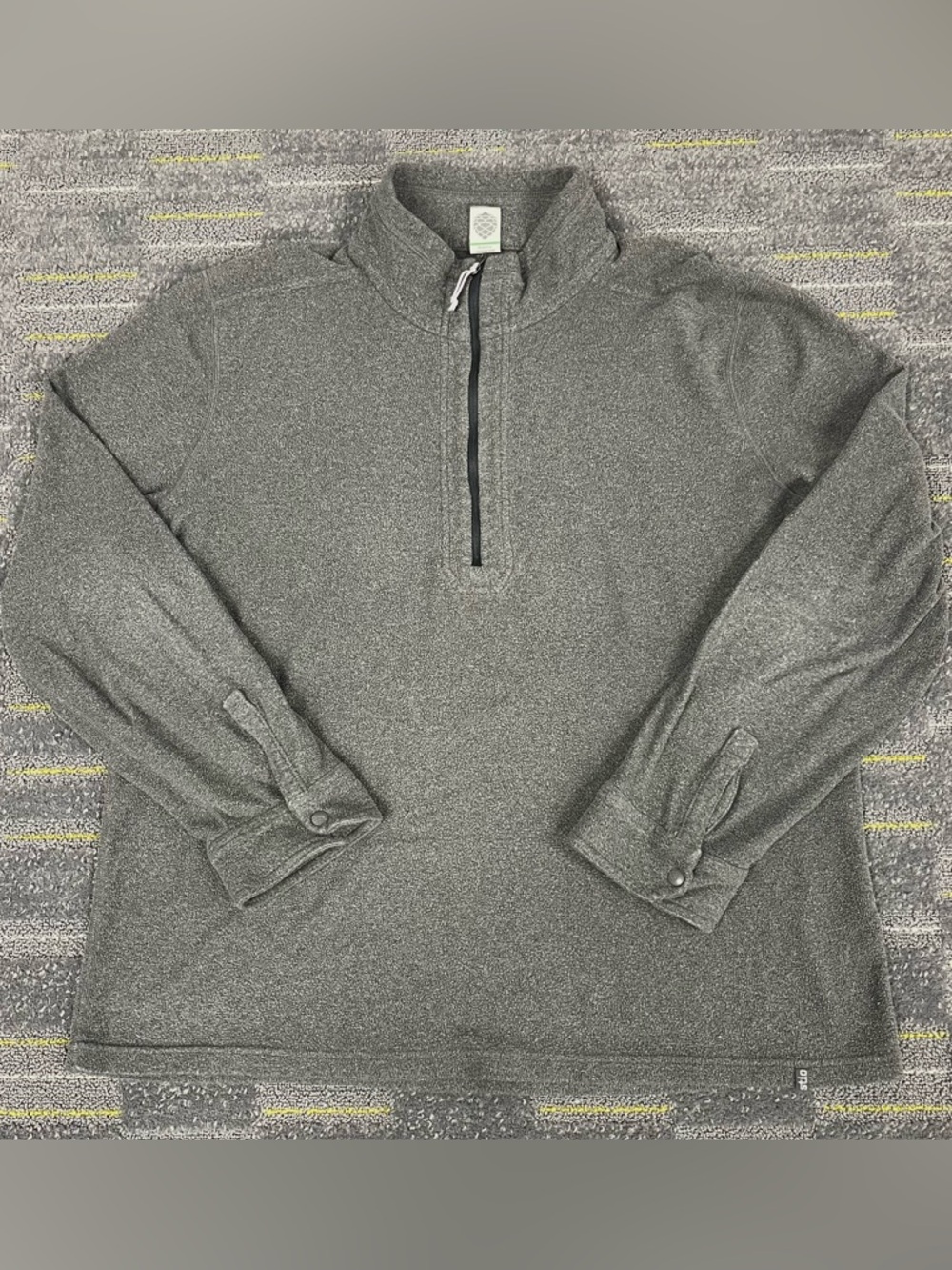 Stio Turpin Fleece Half 1/2 Zip Pullover Sweater Mens XL Gray Outdoor Hiking